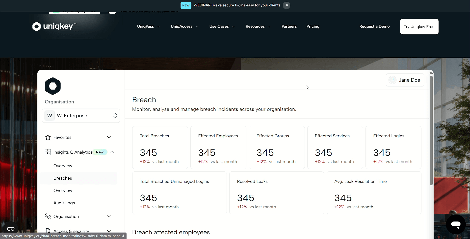 Uniqkey screenshot